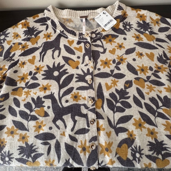 Free People Patterned Cashmere Cardigan - Picture 3 of 6